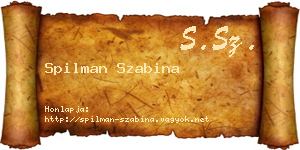 Spilman Szabina névjegykártya